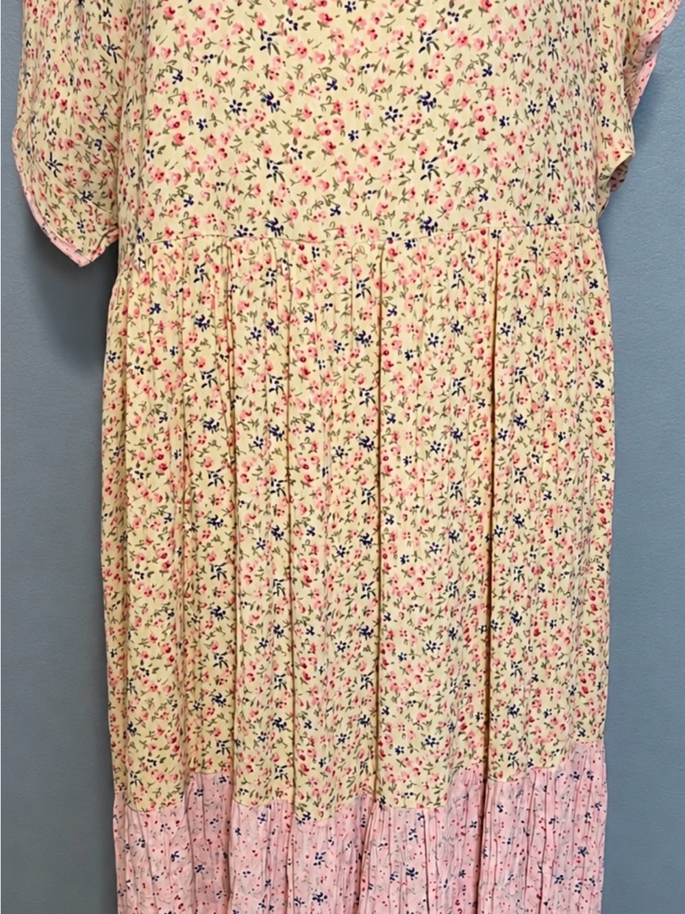 Anthropologie Marisol Floral Maxi Dress Ditsy Tiered Prairie Cottagecore Boho XL